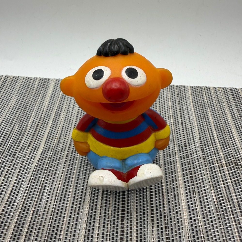 Vintage Sesame Street Ernie‎ Weeble Jim Henson Productions Roly Poly Toy Figure